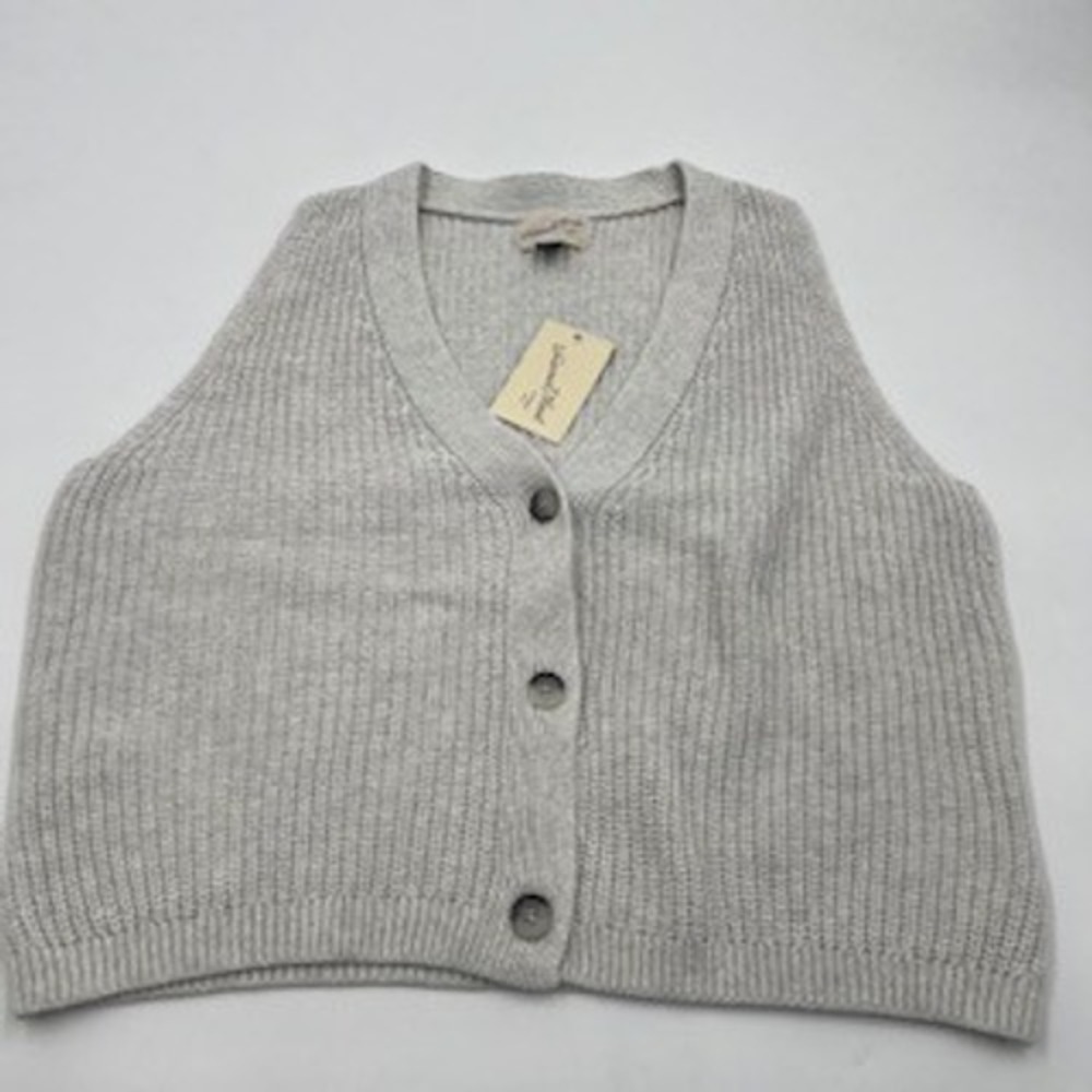 Universal Thread Womens‎ XXL GrayButton Front 100% Cotton Sweater Vest NEW